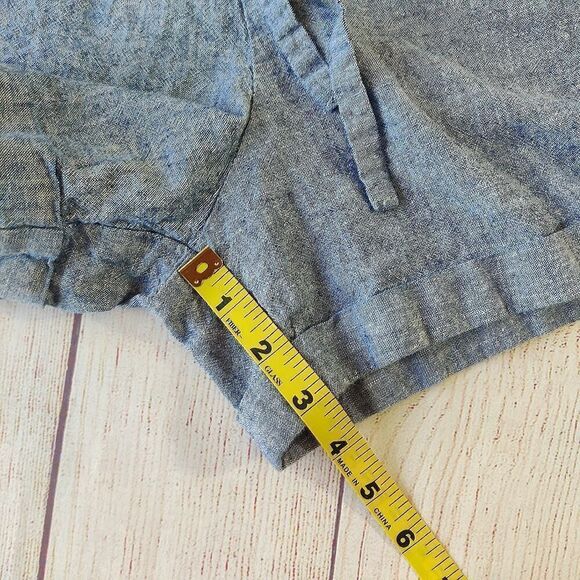Uniqlo cotton linen 3" relaxed cuffed shorts sz S - Picture 7 of 9